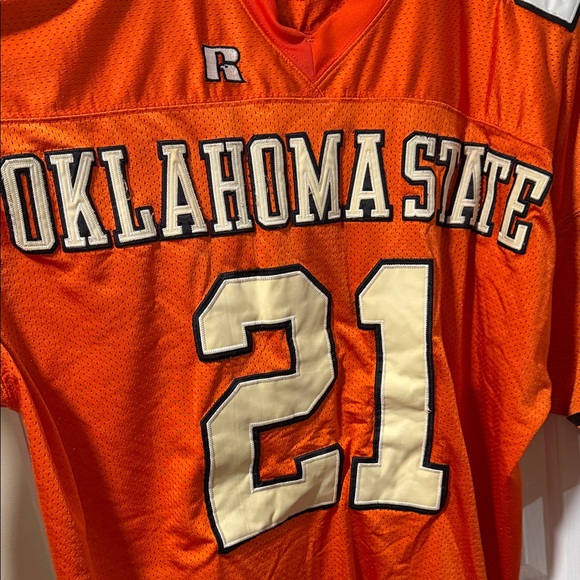 Russell Athletic Orange Football Jersey with Number 21 - Picture 4 of 9